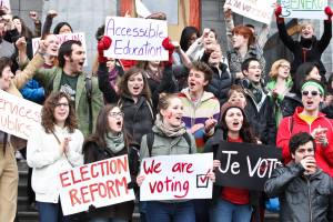 McGill student vote mob 2011