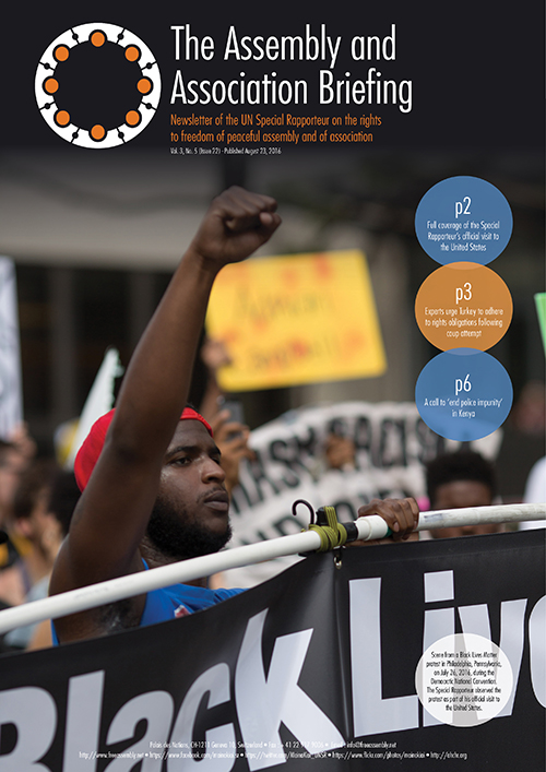 UNSR Maina Kiai newsletter - Vol. 3, No. 5 cover 500